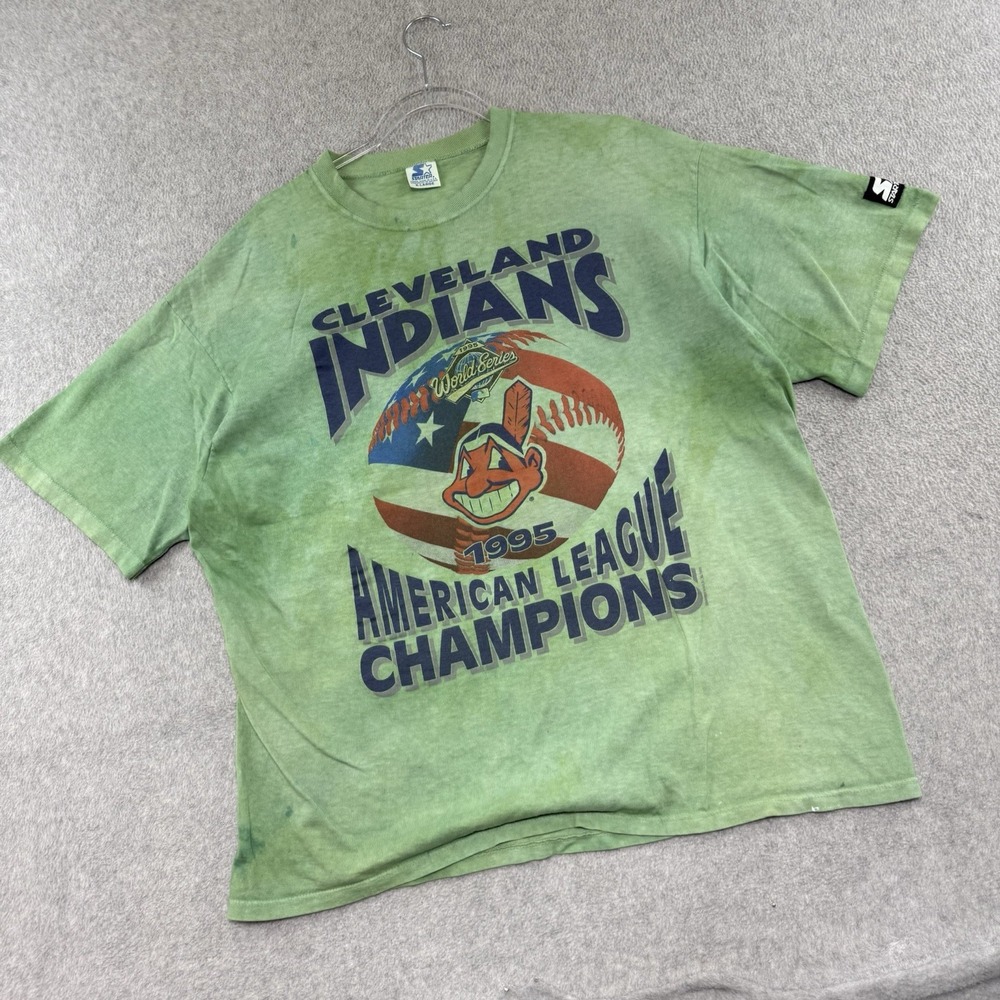 Vintage 90s Cleveland Indians Starter Chief Wahoo MLB T-Shirt USA Large